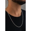 Gümüş Renk Unisex Çelik Zincir Kolye