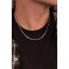 Gümüş Renk Unisex Çelik Zincir Kolye
