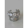 Gümüş Renk Yıldız Detaylı Taşlı Ear Cuff/Kulak Aksesuarı (Tek)