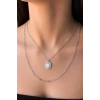 Gümüş Renk Yıldız  Figürlü Çelik Kolye