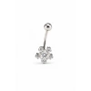 Gümüş Renk Yıldız Figürlü  Cerrahi Çelik Roof/Kıkırdak Küpe/Piercing (Tek)