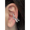 Gümüş Renk Yıldız Figürlü Taş Detaylı Ear Cuff (Tek)