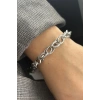 Gümüş Renk Zincir Çelik Bileklik (Unisex)