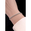 Gümüş Renk Zincir Çelik Bileklik (Unisex)