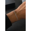 Gümüş Renk Zincir Çelik Bileklik (Unisex)