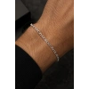 Gümüş Renk Zincir Çelik Bileklik (Unisex)