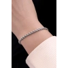 Gümüş Renk Zincir Çelik Bileklik (Unisex)