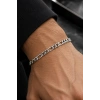 Gümüş Renk Zincir Çelik Bileklik (Unisex)
