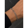 Gümüş Renk Zincir Çelik Bileklik (Unisex)