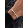 Gümüş Renk Zincir Çelik Bileklik (Unisex)