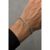 Gümüş Renk Zincir Çelik Bileklik (Unisex)