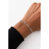 Gümüş Renk Zincir Çelik Bileklik (Unisex)