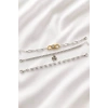 Gümüş Renk  Zincir Detaylı 3lü Bileklik Set