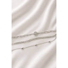 Gümüş Renk  Zincir Detaylı 3lü Bileklik Set