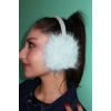 Gümüş Ve Su Yeşili Renk Simli Peluş Kulaklık