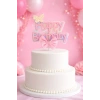 Happy Birthday Yazılı Pasta Süsü