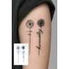 Hindiba Çiçeği Figürlü 12 Saat Sonra Kararan Geçici Dövme Tattoo