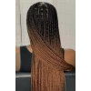 İki Renk Ombreli Afrika Zenci Örgüsü Box Braid Sentetik Saç 60cm 100gr