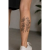 İkili Çiçek Geçici Dövme Tattoo