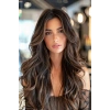 Isıya Dayanıklı Yarımay Çıt Çıt Saç - 2h6 - Kahverengi Balyaj - Dalgalı - 60 Cm - 110 Gr