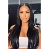 Isıya Dayanıklı Yarımay Çıt Çıt Saç - Ht1 - Siyah-60 Cm - 110 gr 2 Adet Yan Çıt Çıt Saç