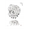 Kadın ve Çiçek Modelli Geçici Dövme Tattoo