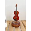 Kahverengi Solo Hareketli Keman Müzik Kutusu