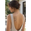 Kalp Ritimli Yazılı Mini Geçici Dövme Tattoo