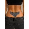 Kanat Figürlü Sonradan Kararan Yarı Kalıcı Geçici Dövme Tattoo
