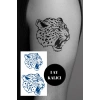 Kaplan Figürlü 12 Saat Sonra Kararan Geçici Mini Dövme Tattoo