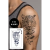 Kaplan Figürlü 12 Saat Sonra Kararan Geçici Orta Dövme Tattoo