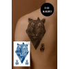 Kaplan Figürlü 12 Saat Sonra Kararan Geçici Orta Dövme Tattoo