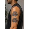 Kaplan Sonradan Kararan Yarı Kalıcı Geçici Dövme Tattoo