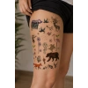Karışık Minimal Animal Geçici Dövme Tattoo