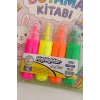 Karışık Renk 4lü Neon Fosforlu Kalem