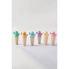 Karışık Renk 6lı Kaktüs Figürlü Fosforlu Kalem Set