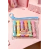 Karışık Renk 6lı Şeker Figürlü Fosforlu Kalem Set