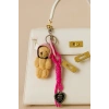 Karışık Renk Ayıcık Figürlü Çanta Charm/ Anahtarlık