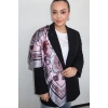 Karışık Renk Desenli Saten Şal