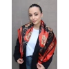 Karışık Renk Desenli Saten Şal