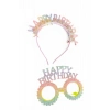 Karışık Renk Happy Birthday Yazılı Gözlük Ve Taç