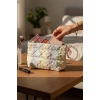 Karışık Renk İnci Detaylı Makyaj Çantası