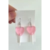 Karışık Renk Kalp Lolipop Figürlü Çocuk Küpe (Çift)