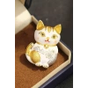 Karışık Renk Kedi Figürlü Taşlı Broş