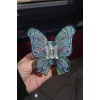 Karışık Renk Kelebek Figürlü Sim Detaylı Kemik Mandal Toka