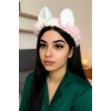 Karışık Renk Kulak Figürlü Peluş Saç Bandı
