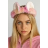 Karışık Renk Kulak Figürlü Peluş Saç Bandı