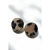 Karışık Renk Leopar Desenli Küpe (Çift)