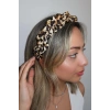 Karışık Renk Leopar Desenli Taç