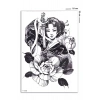 Katanalı Kız Geçici Dövme Tattoo